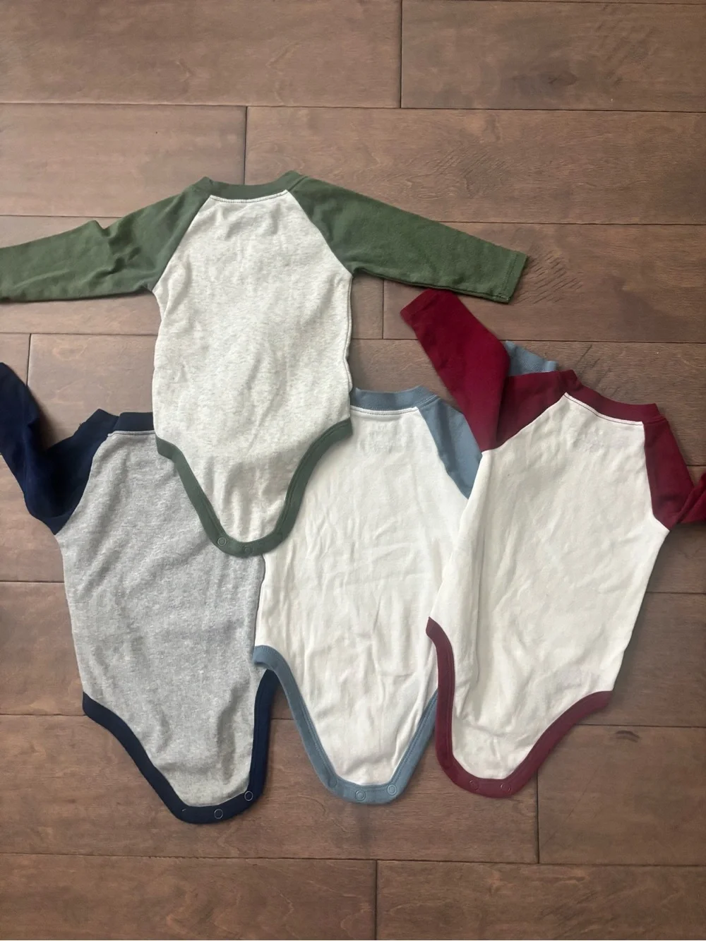 Carter’s Long-Sleeve Raglan One-Piece Bodysuit - Multi Color Set